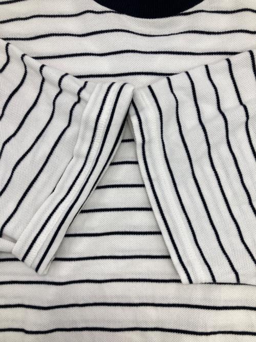 FRED PERRY（フレッドペリー）FRED PERRY (フレッドペリー) BEAMS (ビームス) 別注 鹿の子ボーダーtシャツ ホワイト×ネイビー サイズ:Sの古着・服飾アイテム