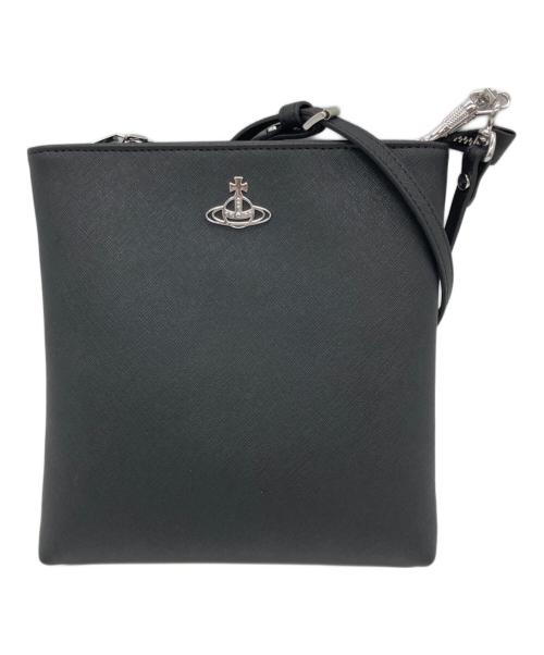 Vivienne Westwood（ヴィヴィアンウエストウッド）Vivienne Westwood (ヴィヴィアンウエストウッド) オーブロゴショルダーバッグ ブラックの古着・服飾アイテム
