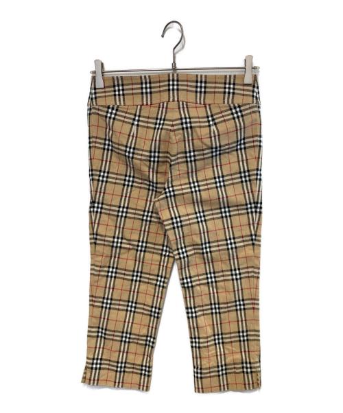 BURBERRY BLUE LABEL（バーバリー ブルー レーベル）BURBERRY BLUE LABEL (バーバリー ブルー レーベル) ノバチェックカプリパンツ ベージュ×ブラック サイズ:38の古着・服飾アイテム