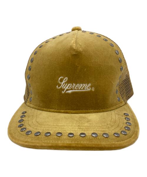 SUPREME（シュプリーム）SUPREME (シュプリーム) Studded Velvet Mesh Back 5-Panel イエローの古着・服飾アイテム