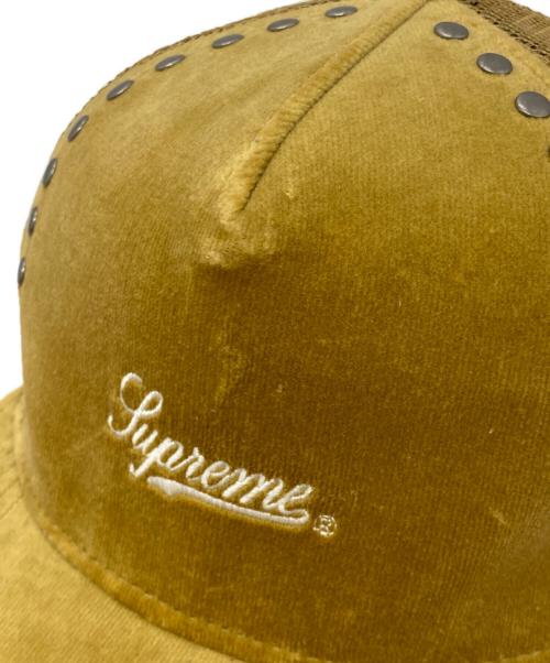 SUPREME（シュプリーム）SUPREME (シュプリーム) Studded Velvet Mesh Back 5-Panel イエローの古着・服飾アイテム