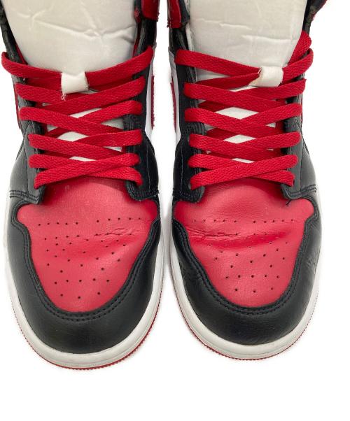 NIKE（ナイキ）NIKE (ナイキ) WMNS AIR JORDAN 1 MID レッド×ホワイト サイズ:US11の古着・服飾アイテム