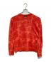 COMME des GARCONS HOMME PLUS（コムデギャルソンオムプリュス）の古着「ブロックプリント ヴィンテージ調スウェット」｜レッド