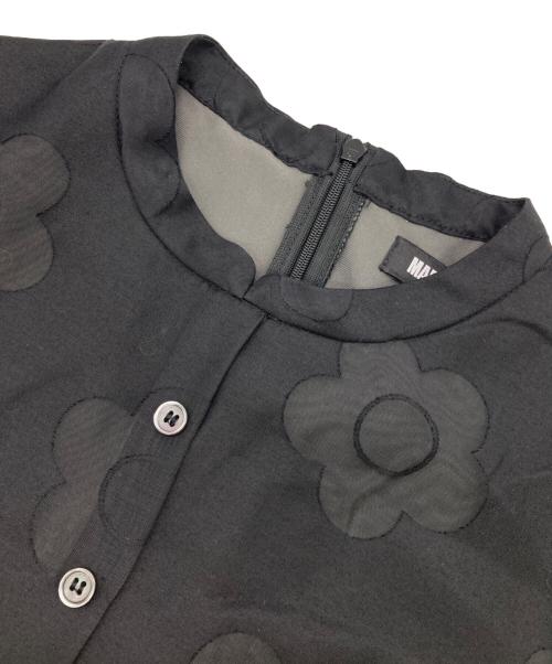 MARY QUANT（マリークヮント）MARY QUANT (マリークヮント) 総柄デイジーシアー ワンピース ブラック サイズ:Mの古着・服飾アイテム