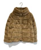 HERNOヘルノ）の古着「エコファー ショートダウン」｜ブラウン