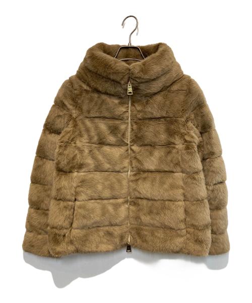 HERNO（ヘルノ）HERNO (ヘルノ) エコファー ショートダウン ブラウン サイズ:40の古着・服飾アイテム
