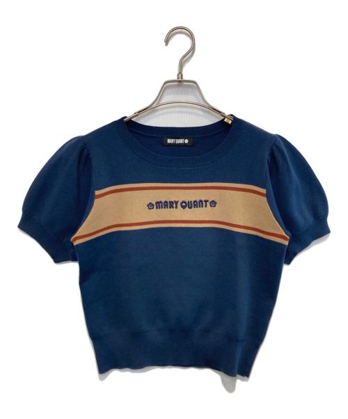 MARY QUANT（マリークヮント）MARY QUANT (マリークヮント) レトロロゴラインプルオーバー ネイビー サイズ:Mの古着・服飾アイテム