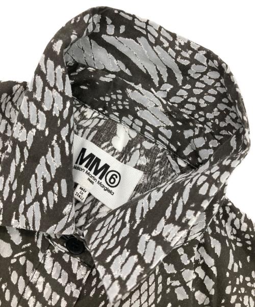 MM6 Maison Margiela（エムエムシックスメゾンマルジェラ）MM6 Maison Margiela (エムエムシックスメゾンマルジェラ) ノースリーブシアーシャツブラウス チャコールグレー サイズ:42の古着・服飾アイテム