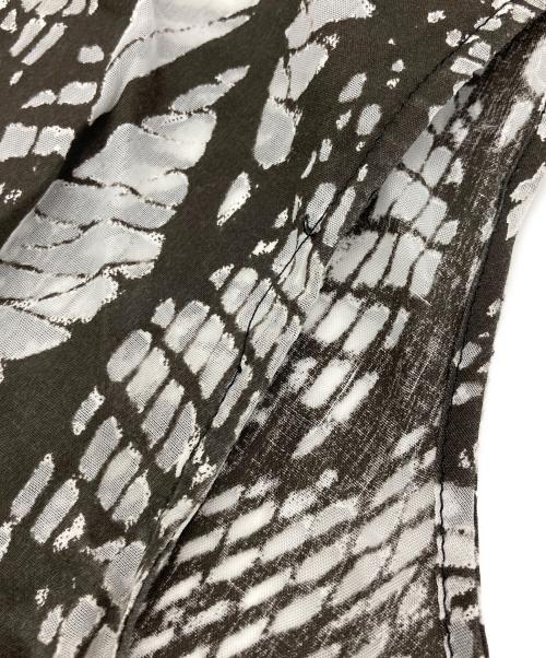 MM6 Maison Margiela（エムエムシックスメゾンマルジェラ）MM6 Maison Margiela (エムエムシックスメゾンマルジェラ) ノースリーブシアーシャツブラウス チャコールグレー サイズ:42の古着・服飾アイテム