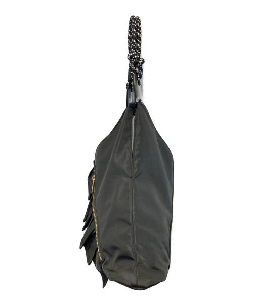 OUTDOOR（アウトドア）OUTDOOR (アウトドア) Risley (リズレー) Triangle mini bag with frills ブラックの古着・服飾アイテム