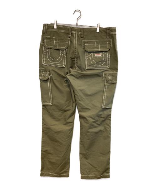 TRUE RELIGION（トゥルー レリジョン）TRUE RELIGION (トゥルー レリジョン) CARGO PANTS BIG T オリーブ サイズ:34の古着・服飾アイテム