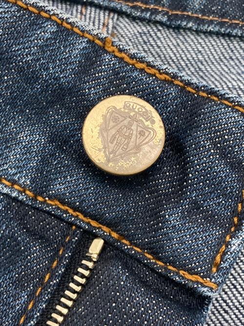 GUCCI（グッチ）GUCCI (グッチ) バック刺繍ローライズデニムパンツ インディゴ サイズ:38の古着・服飾アイテム