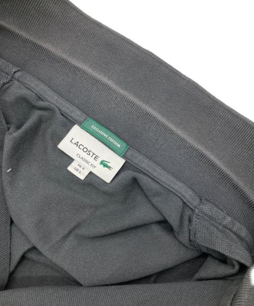 LACOSTE（ラコステ）LACOSTE (ラコステ) フルオープンL/Sポロシャツ チャコールグレー サイズ:Lの古着・服飾アイテム