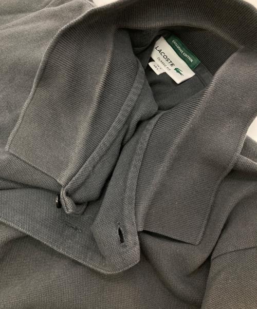 LACOSTE（ラコステ）LACOSTE (ラコステ) フルオープンL/Sポロシャツ チャコールグレー サイズ:Lの古着・服飾アイテム