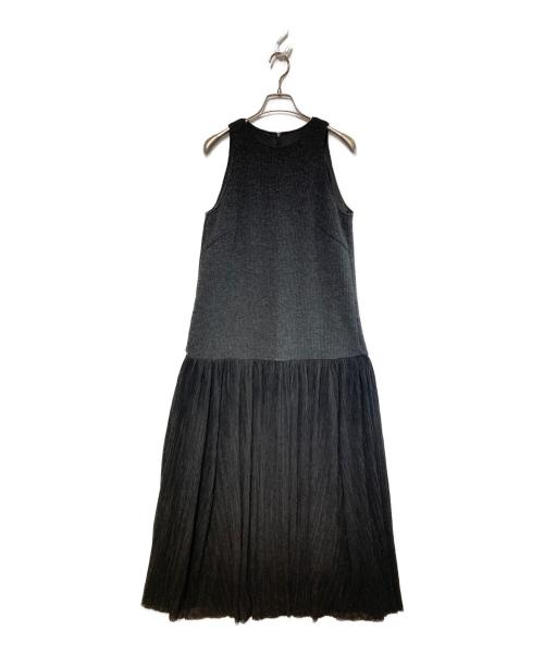 Louren（ローレン）Louren (ローレン) ドッキングノースリーブワンピース グレー×ブラック サイズ:Freeの古着・服飾アイテム