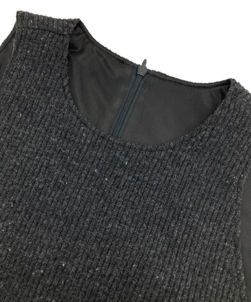 Louren（ローレン）Louren (ローレン) ドッキングノースリーブワンピース グレー×ブラック サイズ:Freeの古着・服飾アイテム