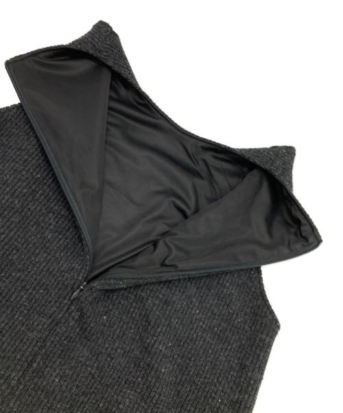 Louren（ローレン）Louren (ローレン) ドッキングノースリーブワンピース グレー×ブラック サイズ:Freeの古着・服飾アイテム
