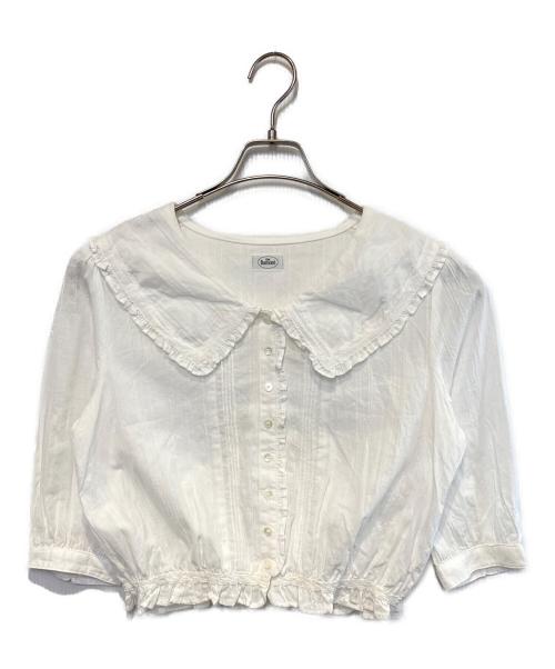 the Barnnet（ザ バーネット）the Barnnet (ザ バーネット) White Cottage Ruffle Blouse ホワイト サイズ:Fの古着・服飾アイテム