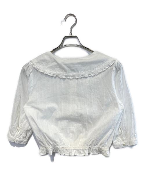the Barnnet（ザ バーネット）the Barnnet (ザ バーネット) White Cottage Ruffle Blouse ホワイト サイズ:Fの古着・服飾アイテム