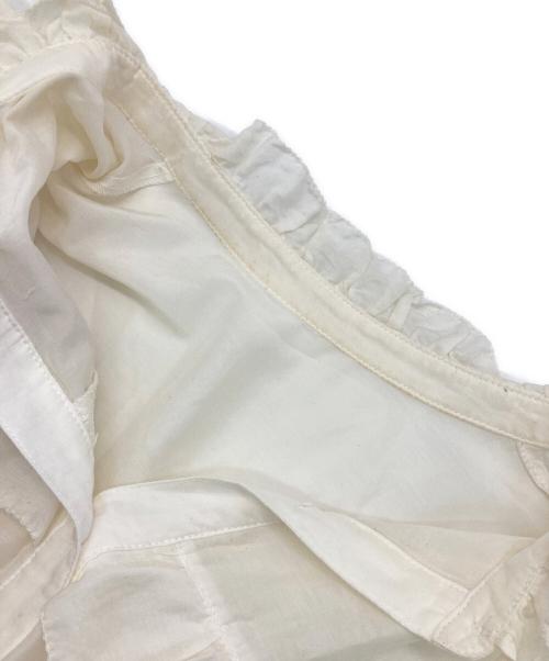 Spick and Span（スピック＆スパン）Spick and Span (スピック＆スパン) コットンシルクフリルブラウス ホワイト サイズ:Freeの古着・服飾アイテム