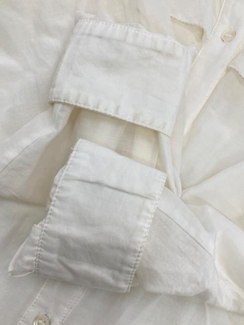 Spick and Span（スピック＆スパン）Spick and Span (スピック＆スパン) コットンシルクフリルブラウス ホワイト サイズ:Freeの古着・服飾アイテム