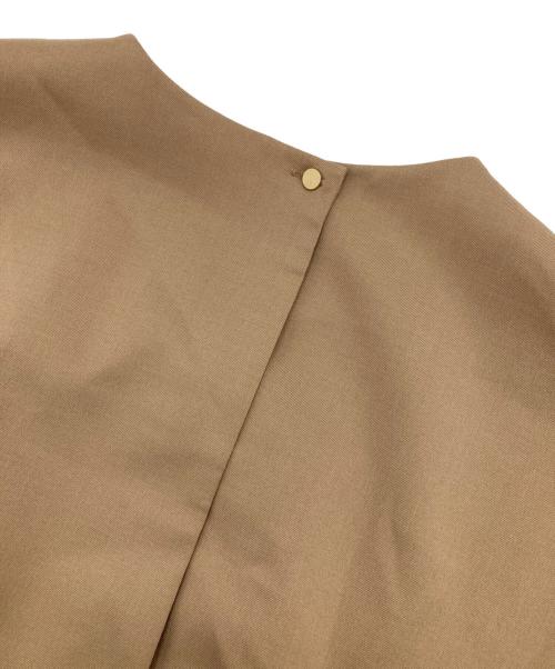 Noble（ノーブル）Noble (ノーブル) エステルツイルショートレングスブラウス ブラウン サイズ:Freeの古着・服飾アイテム