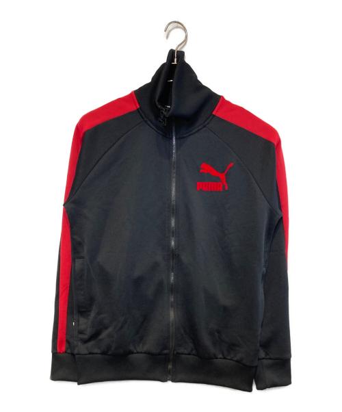 PUMA（プーマ）PUMA (プーマ) T7 Vintage Track JKT ブラック×レッド サイズ:Lの古着・服飾アイテム