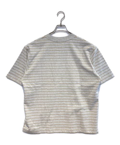 L.L.Bean（エルエルビーン）L.L.Bean (エルエルビーン) Union Short-Sleeve Striped Tee ライトグレー×ベージュ サイズ:M 未使用品の古着・服飾アイテム