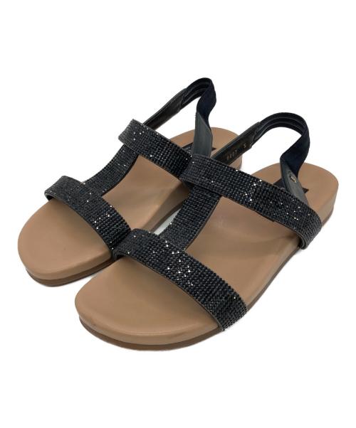 LANVIN COLLECTION（ランバンコレクション）LANVIN COLLECTION (ランバンコレクション) ビジューサンダル ベージュ サイズ:S（22.0cm～22.5cm相当）の古着・服飾アイテム