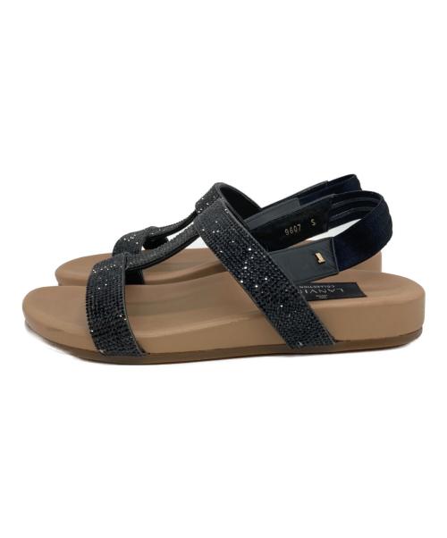 LANVIN COLLECTION（ランバンコレクション）LANVIN COLLECTION (ランバンコレクション) ビジューサンダル ベージュ サイズ:S（22.0cm～22.5cm相当）の古着・服飾アイテム