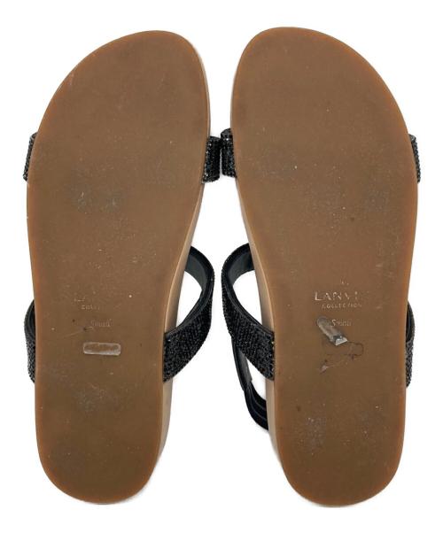 LANVIN COLLECTION（ランバンコレクション）LANVIN COLLECTION (ランバンコレクション) ビジューサンダル ベージュ サイズ:S（22.0cm～22.5cm相当）の古着・服飾アイテム