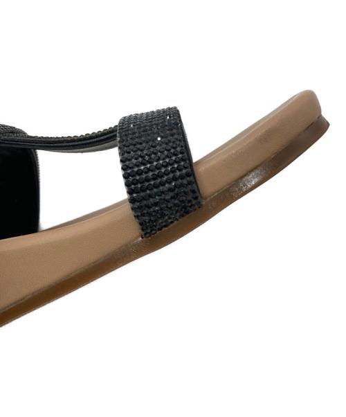 LANVIN COLLECTION（ランバンコレクション）LANVIN COLLECTION (ランバンコレクション) ビジューサンダル ベージュ サイズ:S（22.0cm～22.5cm相当）の古着・服飾アイテム