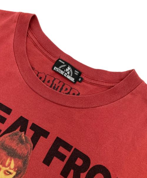 Hysteric Glamour（ヒステリックグラマー）Hysteric Glamour (ヒステリックグラマー) BIG BEAT FROM BADSVILLE TEE レッド サイズ:Sの古着・服飾アイテム