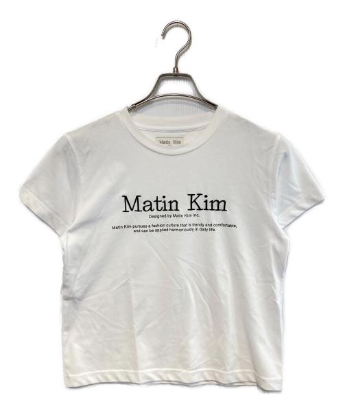 Matin Kim（マーティン・キム）Matin Kim (マーティン・キム) ロゴ刺繍Tシャツ ホワイト サイズ:Freeの古着・服飾アイテム