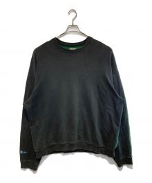 KAPITAL（キャピタル）の古着「KOUNTRY 裏毛2TONE BONE SWEAT」｜ブラック×グリーン