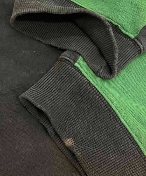 KAPITAL（キャピタル）KAPITAL (キャピタル) KOUNTRY 裏毛2TONE BONE SWEAT ブラック×グリーン サイズ:Freeの古着・服飾アイテム