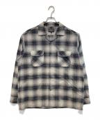 PENDLETONペンドルトン）の古着「オンブレチェックオープンカラーシャツ」｜グレー