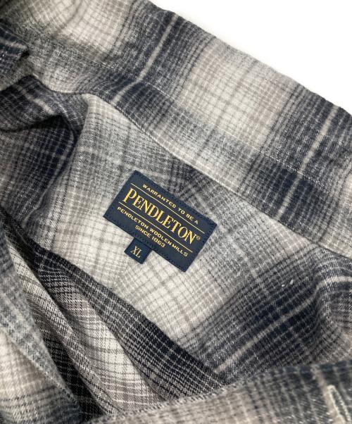 PENDLETON（ペンドルトン）PENDLETON (ペンドルトン) オンブレチェックオープンカラーシャツ グレー サイズ:XLの古着・服飾アイテム