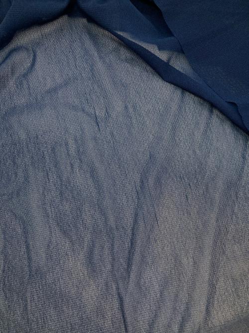 TEEE（ティー）TEEE (ティー) フリル使いチュール ジップブルゾン ブルー サイズ:38の古着・服飾アイテム