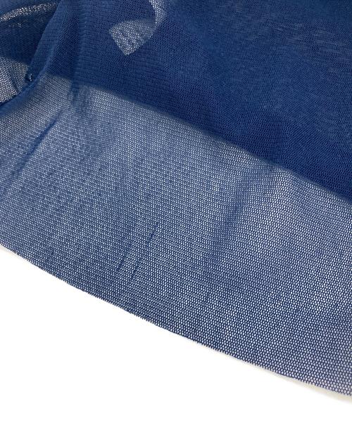 TEEE（ティー）TEEE (ティー) フリル使いチュール ジップブルゾン ブルー サイズ:38の古着・服飾アイテム