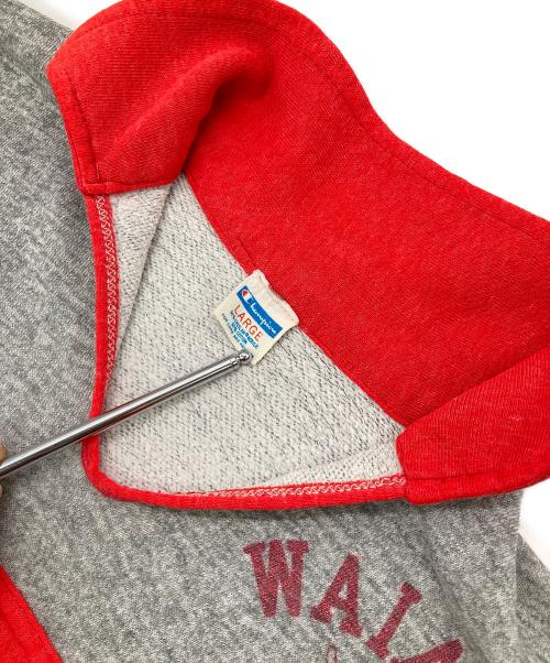 Champion（チャンピオン）Champion (チャンピオン) ［古着］ポロカラースウェット グレー×レッド サイズ:Lの古着・服飾アイテム