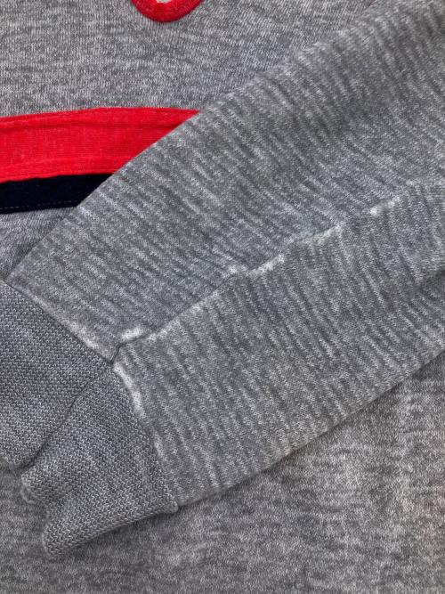 Champion（チャンピオン）Champion (チャンピオン) ［古着］ポロカラースウェット グレー×レッド サイズ:Lの古着・服飾アイテム