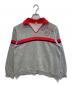 Champion（チャンピオン）の古着「［古着］ポロカラースウェット」｜グレー×レッド