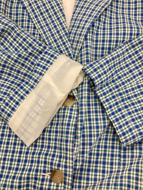 Eddie Bauer（エディーバウアー）Eddie Bauer (エディーバウアー) ［古着］チェックテーラードジャケット ブルー サイズ:Mの古着・服飾アイテム