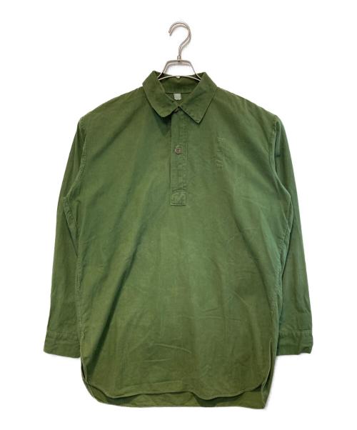 Swedish Army（スウェーデン軍）Swedish Army (スウェーデン軍) M-55プルオーバーシャツ オリーブ サイズ:41の古着・服飾アイテム
