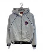 GUCCIグッチ）の古着「Embroidered Logo Hoodie」｜グレー