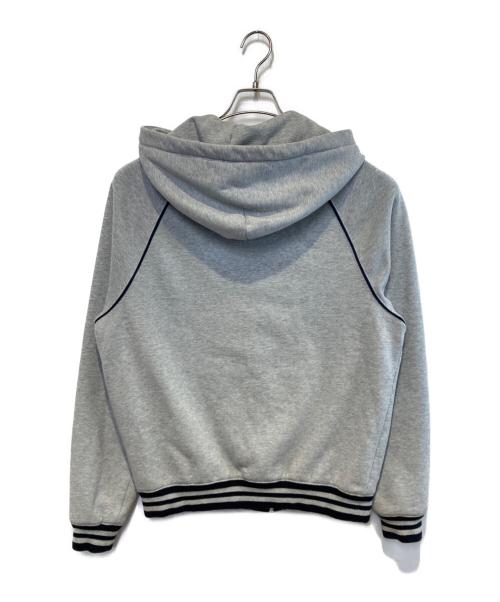 GUCCI（グッチ）GUCCI (グッチ) Embroidered Logo Hoodie グレー サイズ:Mの古着・服飾アイテム