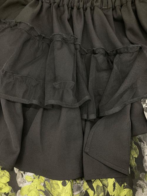 HARE（ハレ）HARE (ハレ) フリルレイヤードロングスカート ブラック サイズ:Freeの古着・服飾アイテム