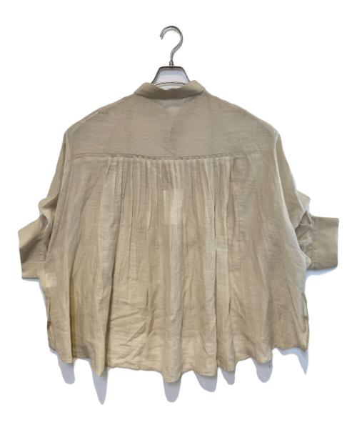 Lallia Mu（ラリア ムー）Lallia Mu (ラリア ムー) シアーシャツ ベージュ サイズ:M 未使用品の古着・服飾アイテム