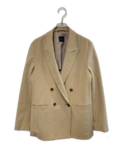 Spick and Span（スピック＆スパン）Spick and Span (スピック＆スパン) レーンウィーブダブルブレストジャケット ブラウン サイズ:38の古着・服飾アイテム